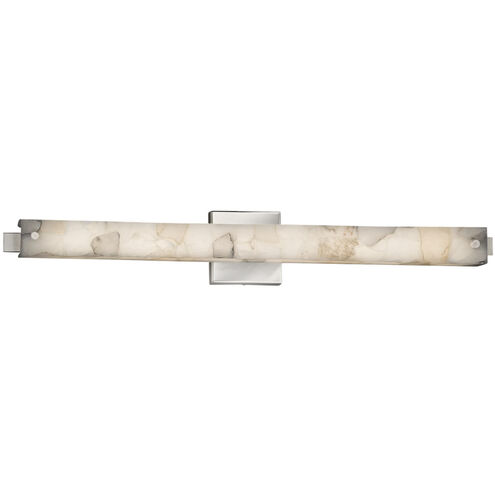 Alabaster Rocks 30.5 inch Brushed Nickel Vanity Light Wall Light