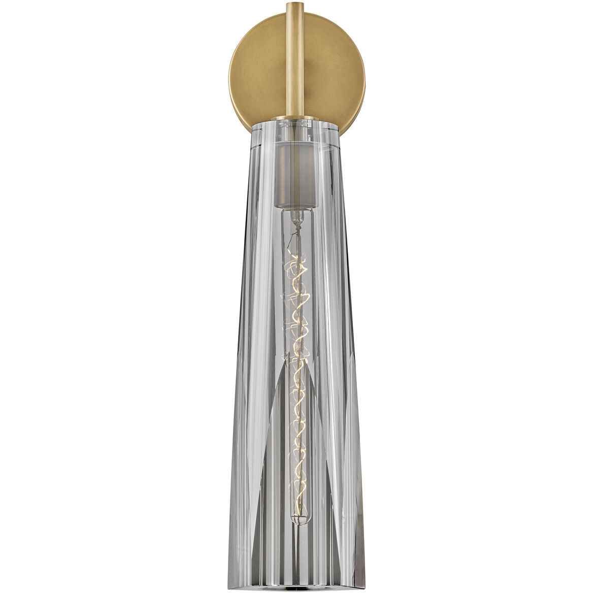 Cosette LED 5 inch Heritage Brass Sconce Wall Light in Heritage Brass / Smoke