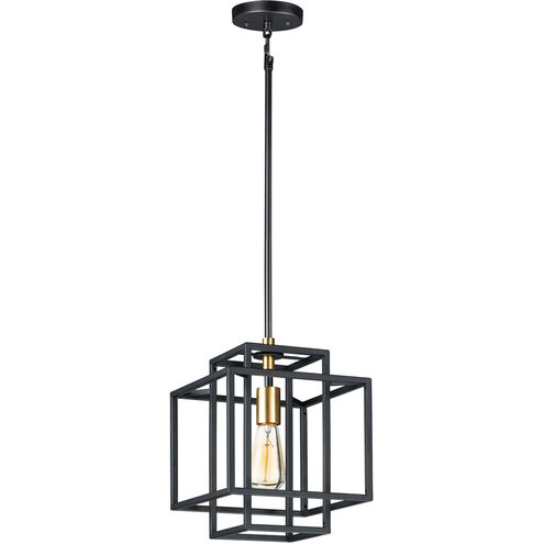 Liner 1 Light 10 inch Black/Satin Brass Single Pendant Ceiling Light