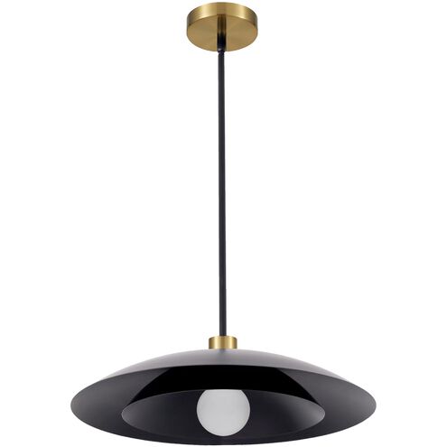 Pima LED 17.75 inch Matte Black Pendant Ceiling Light