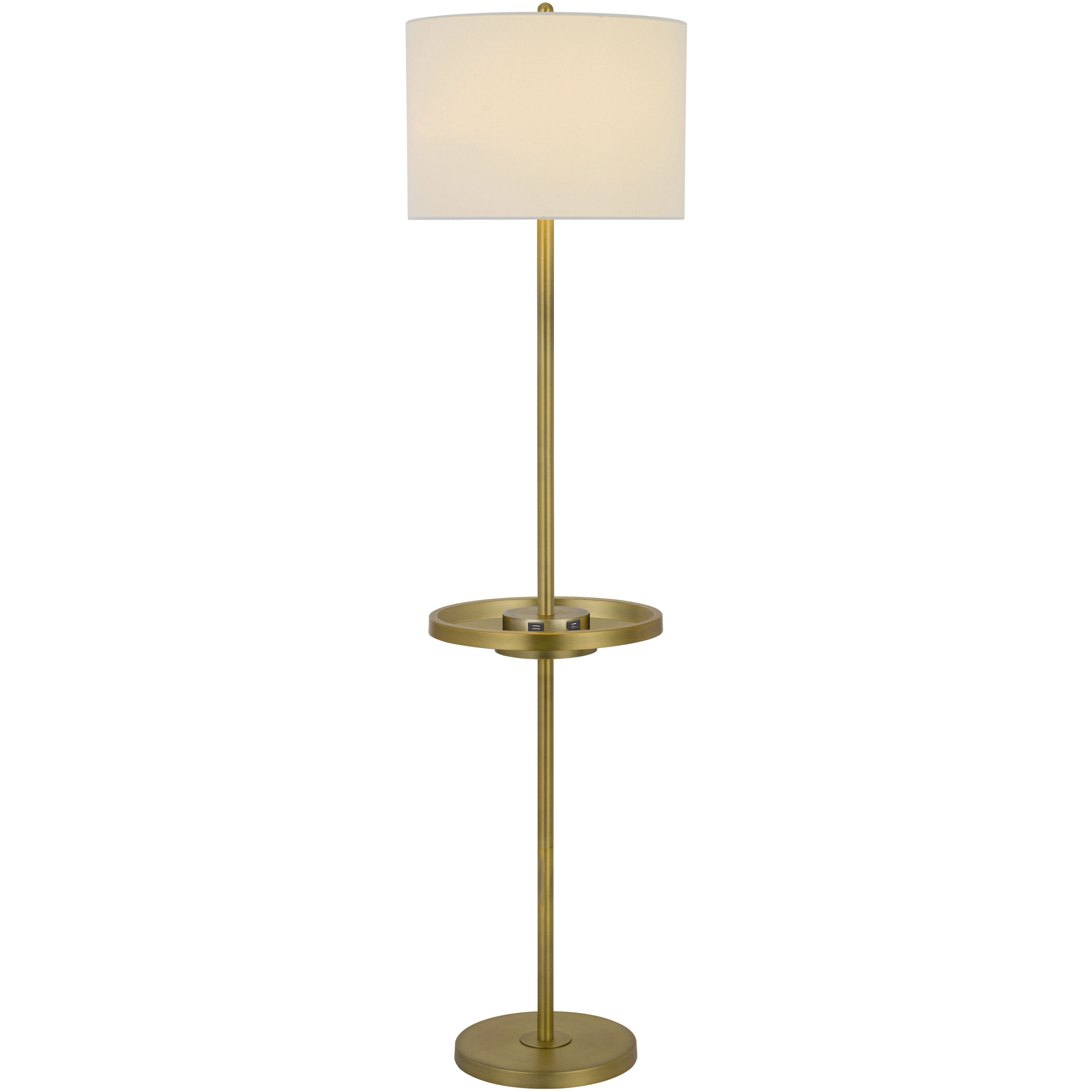 Crofton 62 inch 150.00 watt Antique Brass Floor Lamp Portable Light