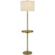 Crofton 62 inch 150.00 watt Antique Brass Floor Lamp Portable Light