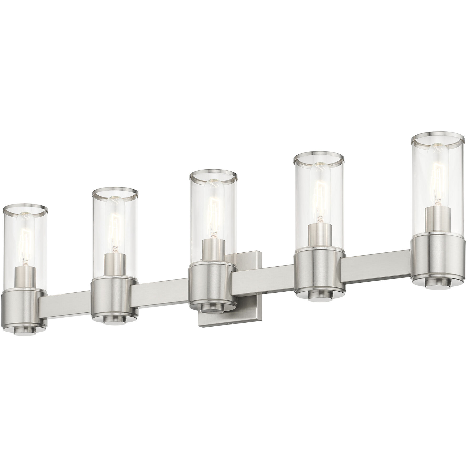 Quincy 5 Light 35.5 inch Brushed Nickel Vanity Wall Sconce Wall Light, Large