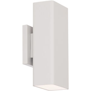 Edgey 2 Light 10 inch White Outdoor Wall Light in 4000K
