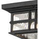 Beacon Square 2 Light 12 inch Textured Black Outdoor Flush