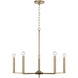 Portman 5 Light 27.75 inch Aged Brass Chandelier Ceiling Light