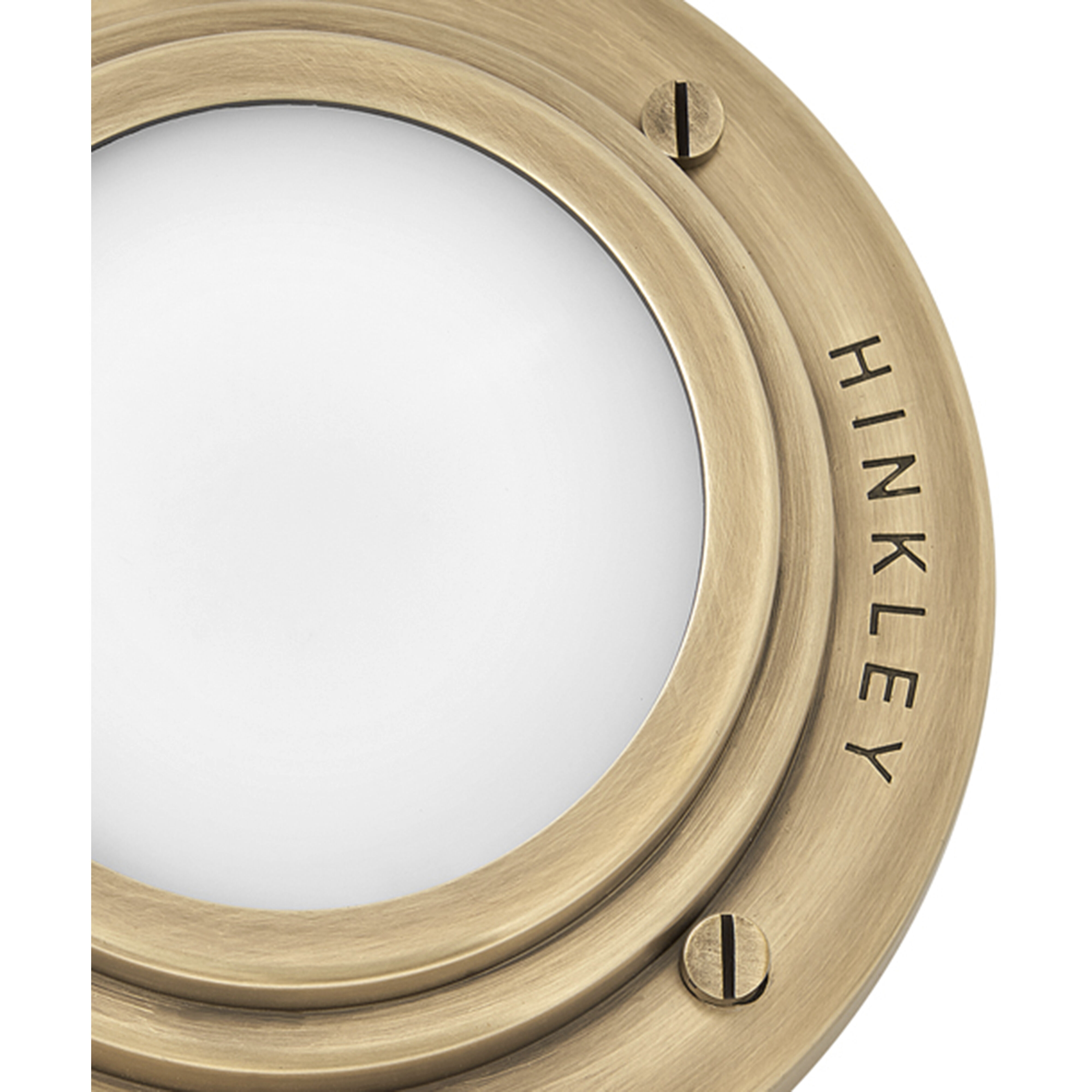 Porte LED 5.5 inch Heritage Brass Indoor Foyer Flush Mount Ceiling Light, Convertible to Sconce