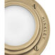 Porte LED 5.5 inch Heritage Brass Indoor Foyer Flush Mount Ceiling Light, Convertible to Sconce