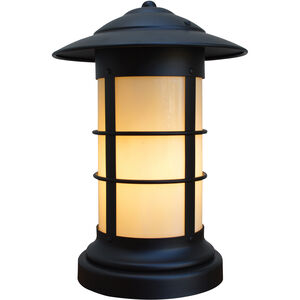 Newport 1 Light 11.62 inch Mission Brown Column Mount in Amber Mica
