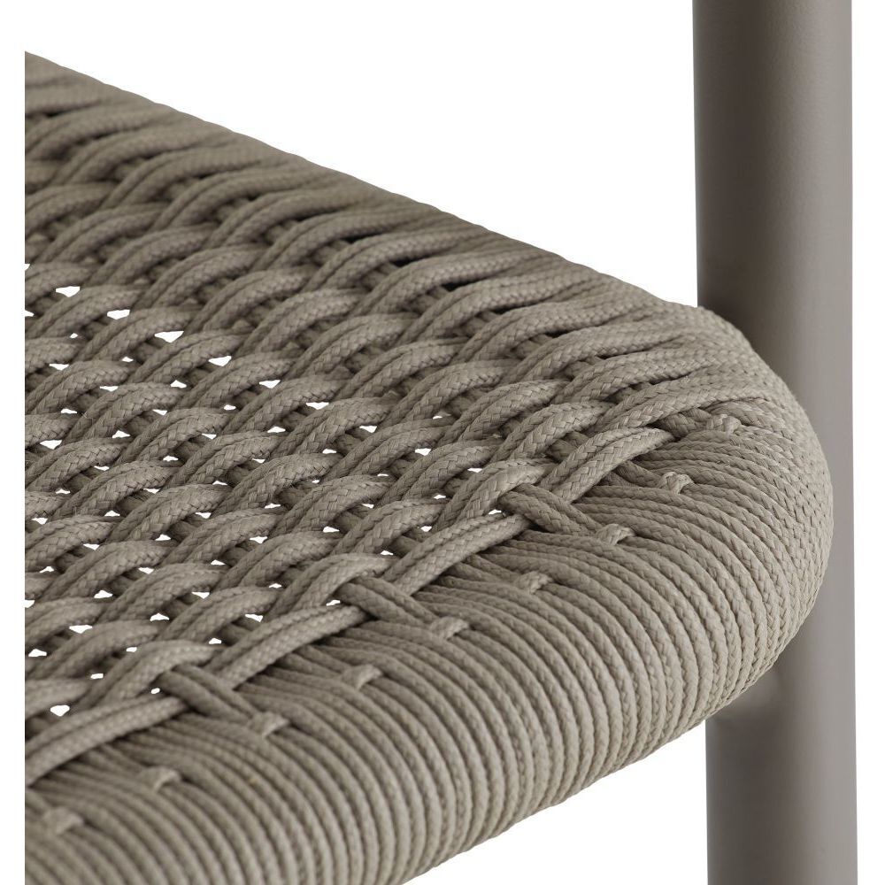 Feller 37 inch Fossil and Gray with Brushed Steel Outdoor Counter Stool