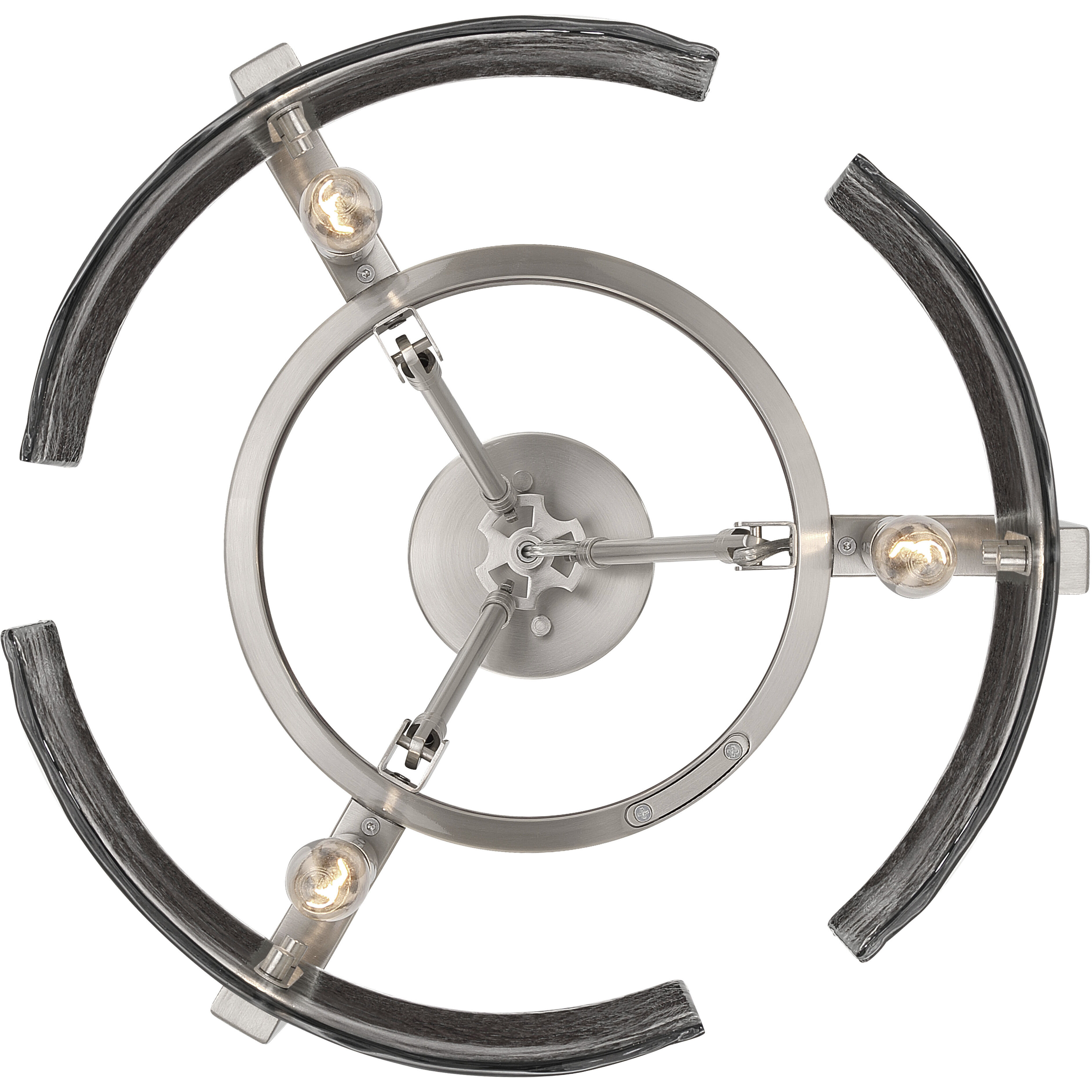 Aenon 3 Light 16.5 inch Pewter Semi-Flush Mount Ceiling Light