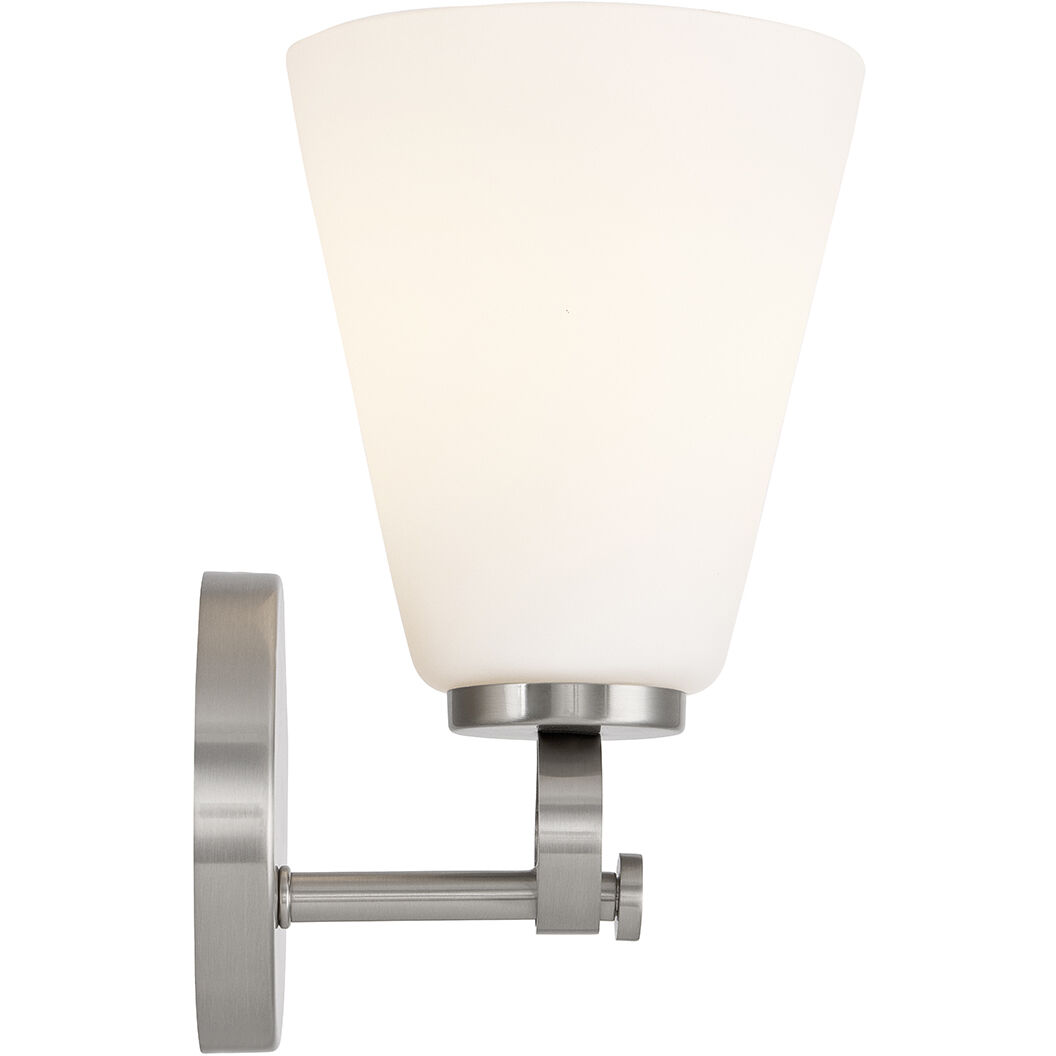 Fusion Collection - Bolzano Family 1 Light 6 inch Brushed Nickel Wall Sconce Wall Light, EVOLV