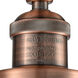 Franklin Restoration Halophane 1 Light 9 inch Antique Copper Semi-Flush Mount Ceiling Light in Matte White Halophane Glass, Franklin Restoration