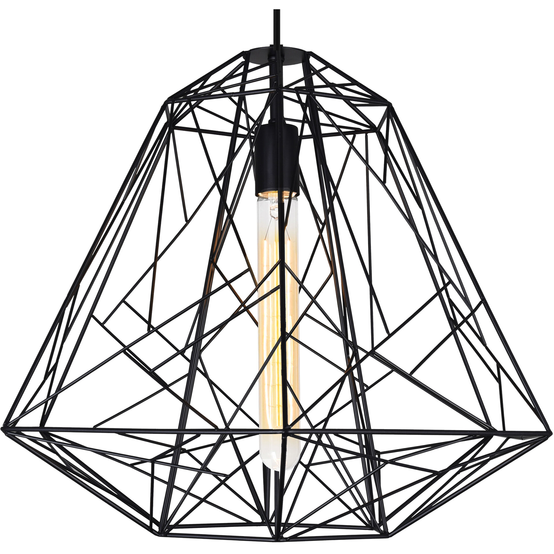 Bagheera 1 Light 20 inch Black Down Pendant Ceiling Light