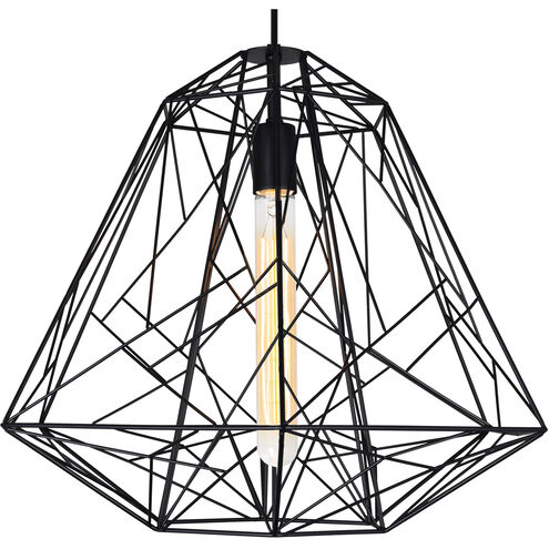 Bagheera 1 Light 20 inch Black Down Pendant Ceiling Light