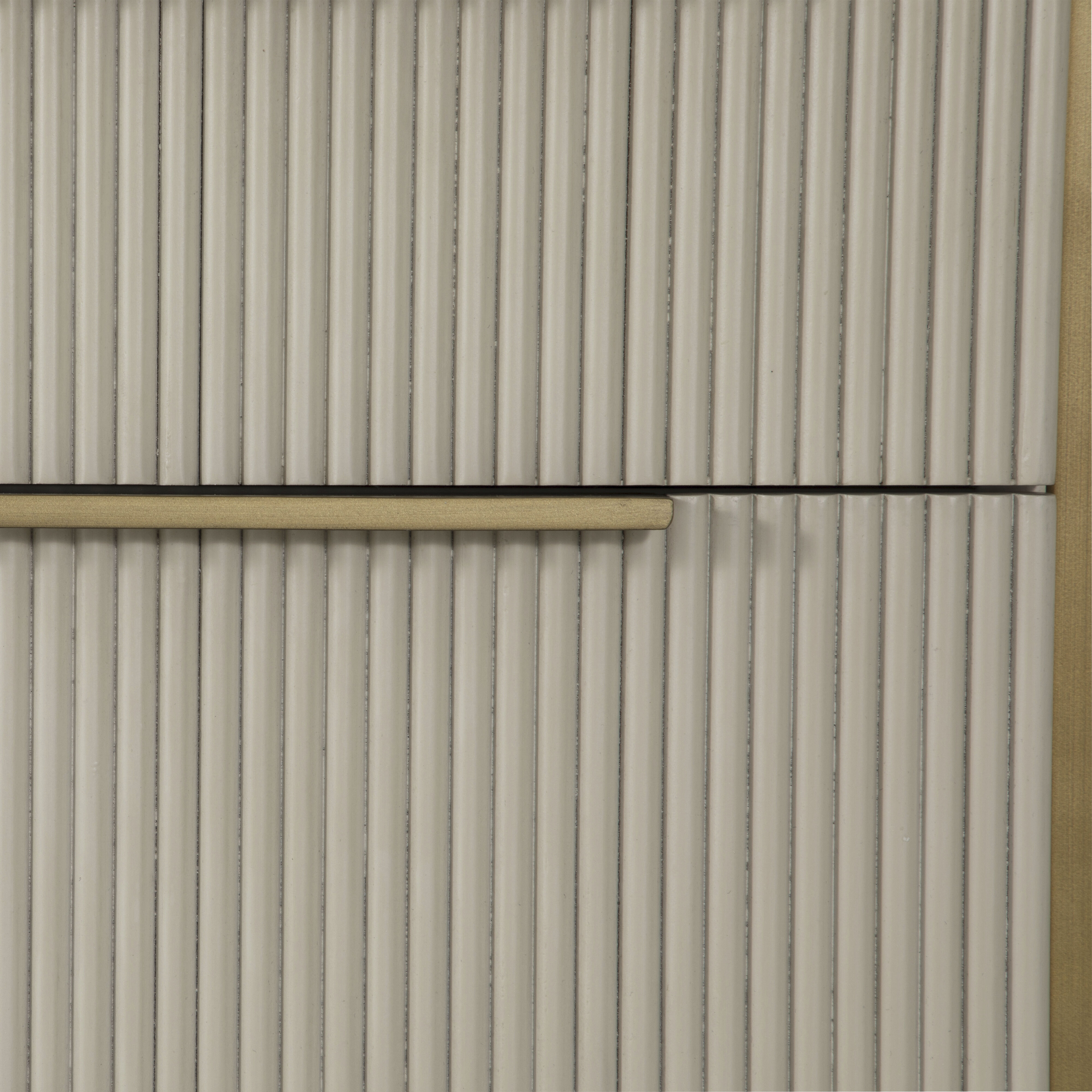 Rowen 66 X 25 inch Sesame White and Brushed Brass Desk