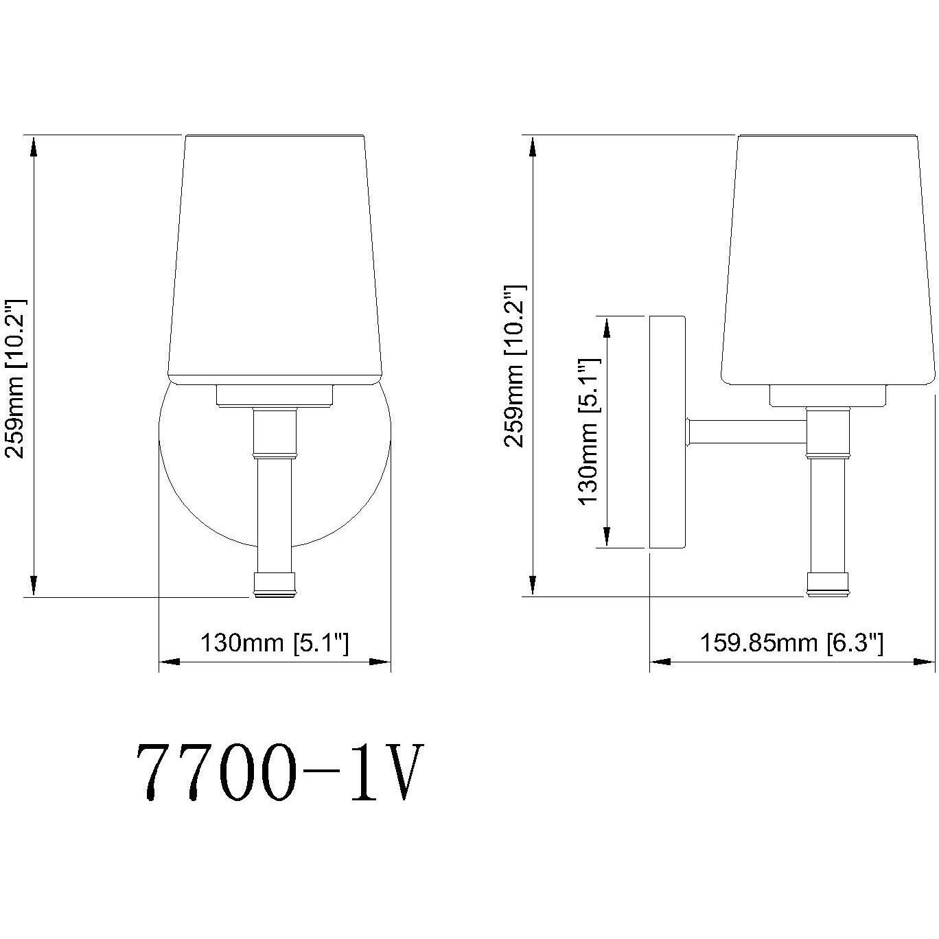Henri Vanity Wall Light in Modern Gold