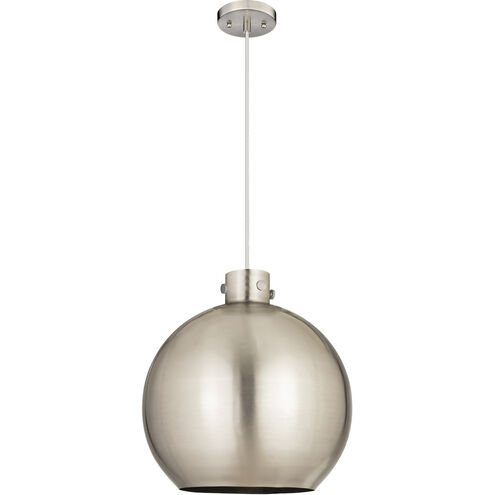 Newton Sphere 1 Light 18 inch Satin Nickel Pendant Ceiling Light