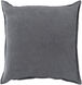 Cotton Velvet 18 X 18 inch Charcoal Pillow Kit, Square