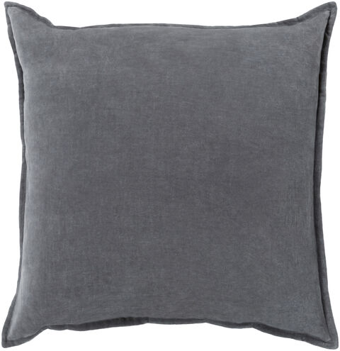 Cotton Velvet 18 X 18 inch Charcoal Pillow Kit, Square