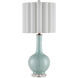 Celadon 29.75 inch 150 watt Celadon Crackle and Clear and Antique Brass Table Lamp Portable Light