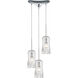 Yonkers 3 Light 12 inch Polished Chrome Pendant Ceiling Light