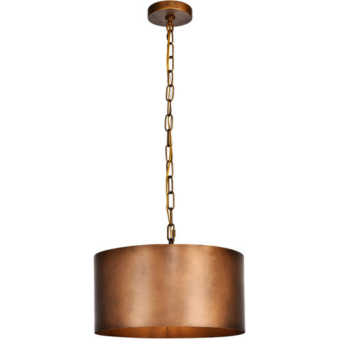 Miro 1 Light 15 inch Manual Brass Pendant Ceiling Light