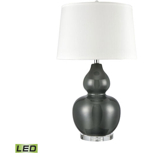 Leze 30 inch 9.00 watt Forest Green with Clear Table Lamp Portable Light