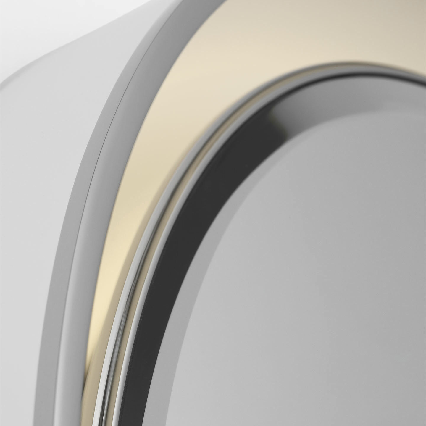 Thomas O'Brien Tricia 24 X 24 inch Matte White and Polished Nickel Illuminated Round Mirror
