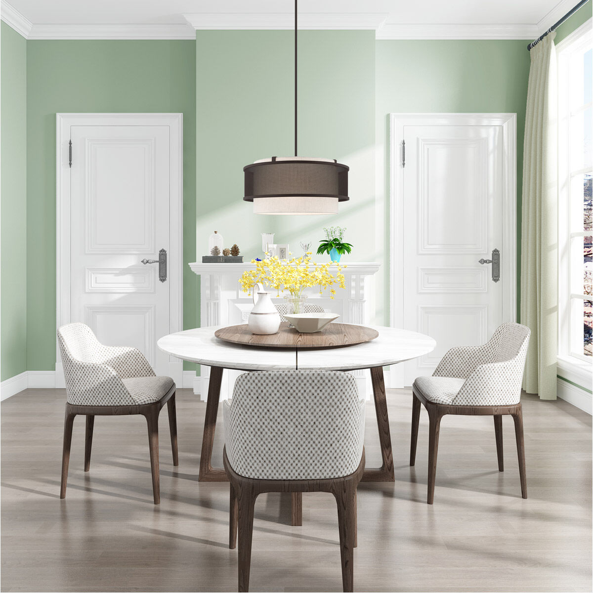 Braddock 4 Light 20 inch Bronze Pendant Chandelier Ceiling Light