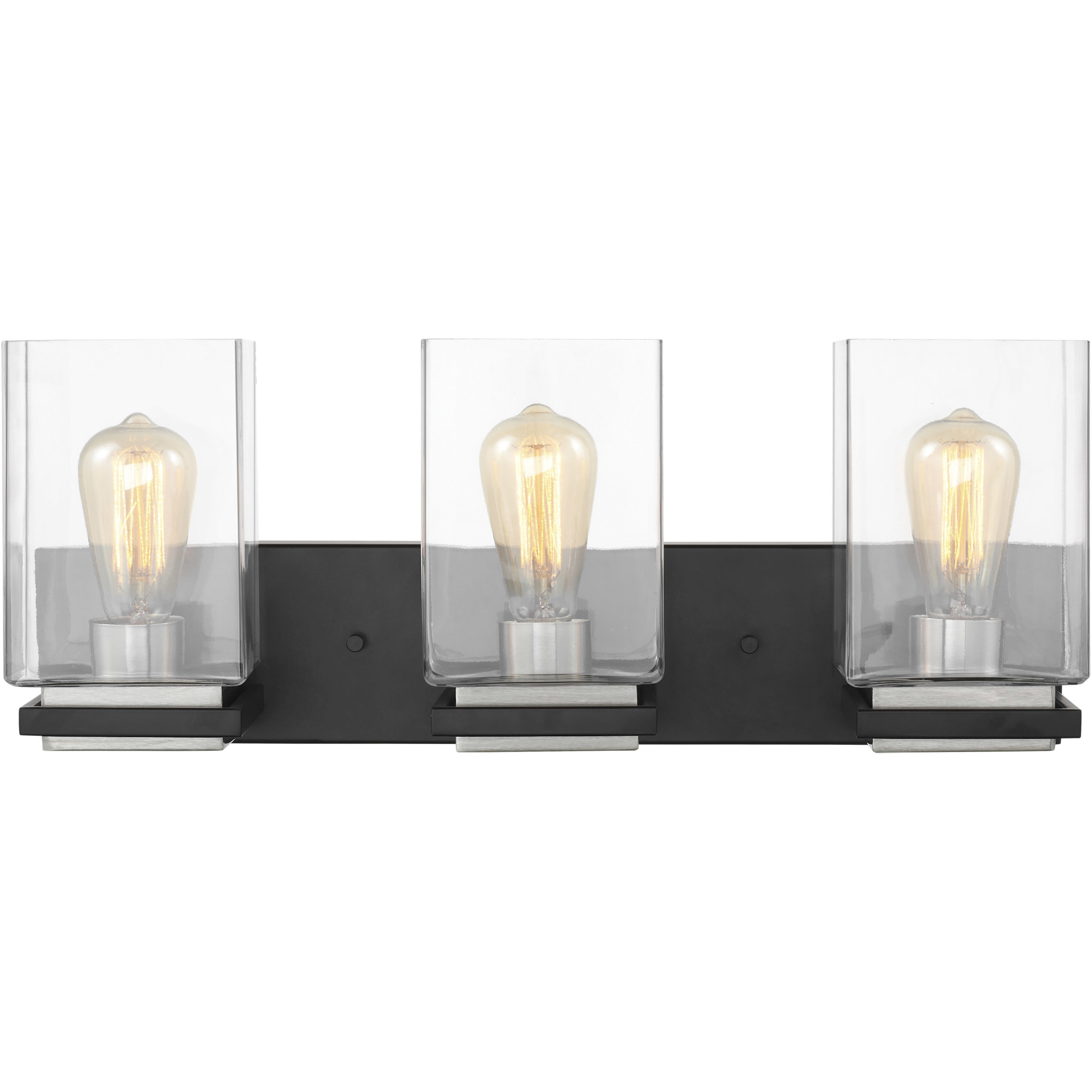 Crossroads 3 Light 23 inch Matte Black Bathroom Vanity Lights Wall Light