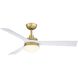 Barlow 52 inch Brushed Satin Brass with Matte White Blades Indoor/Outdoor Ceiling Fan