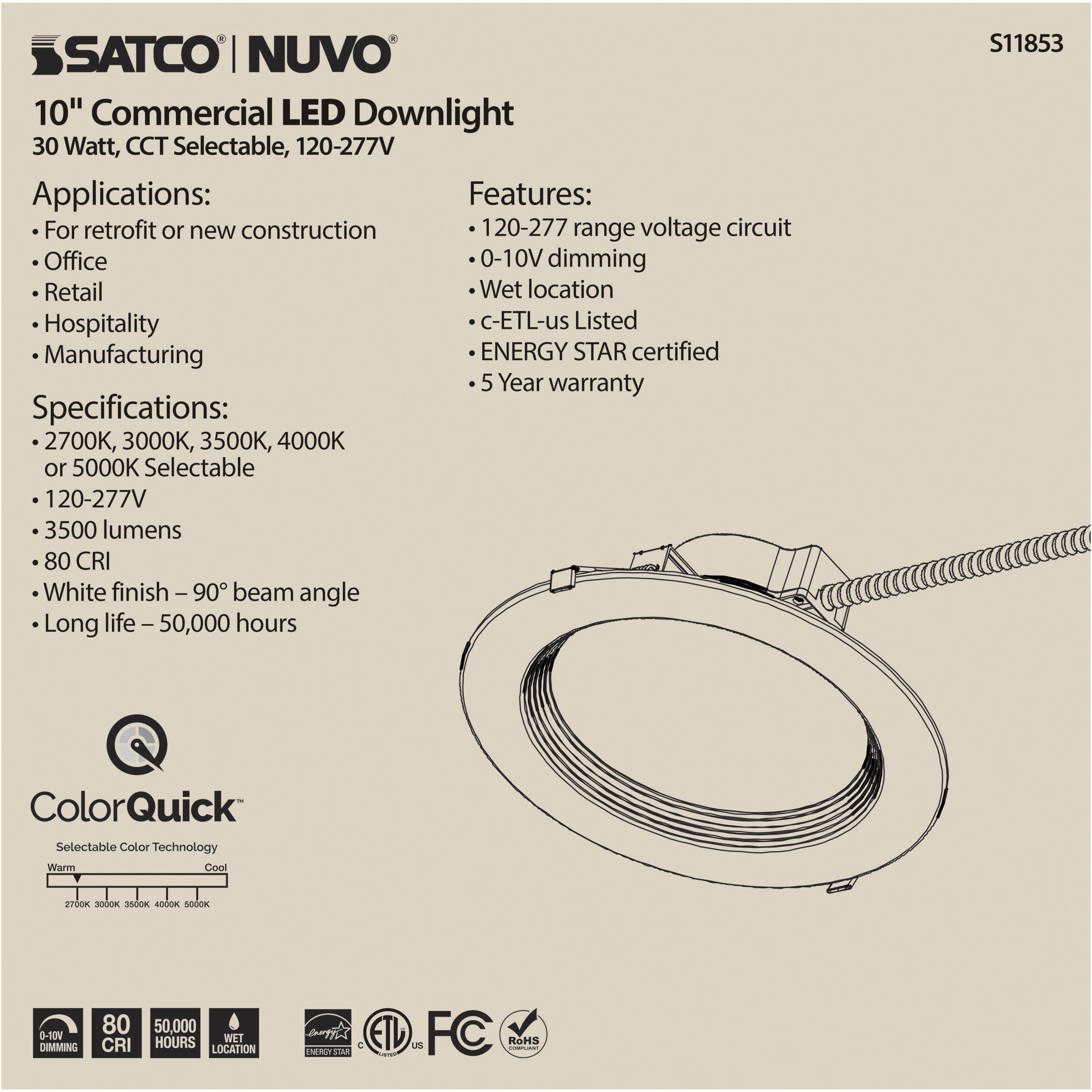 Edgewood Integrated White Recessed