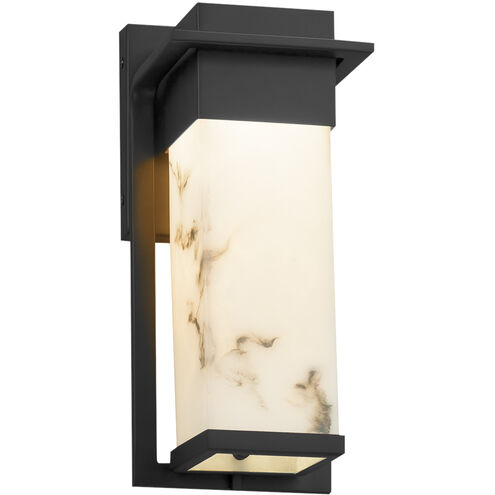 Lumenaria 12 inch Matte Black Outdoor Wall Sconce