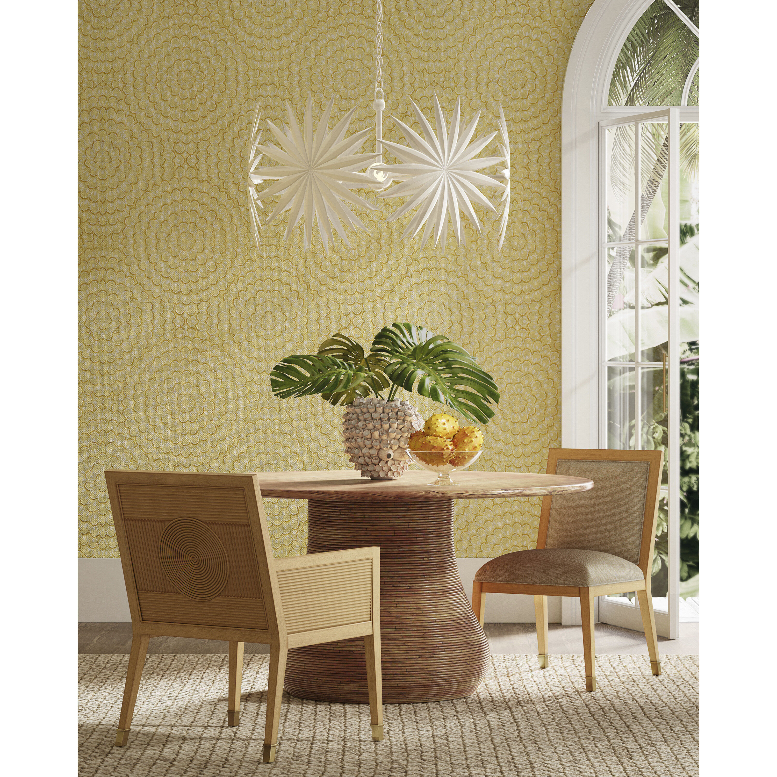 Santos Sea Sand/UV Liller Malt/Satin Brass Side Chair