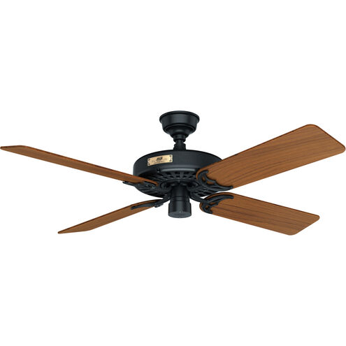 Original 52 inch Matte Black with Teak Blades Outdoor Ceiling Fan