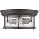 Sonna 2 Light 11 inch Bronze Flush Mount Ceiling Light
