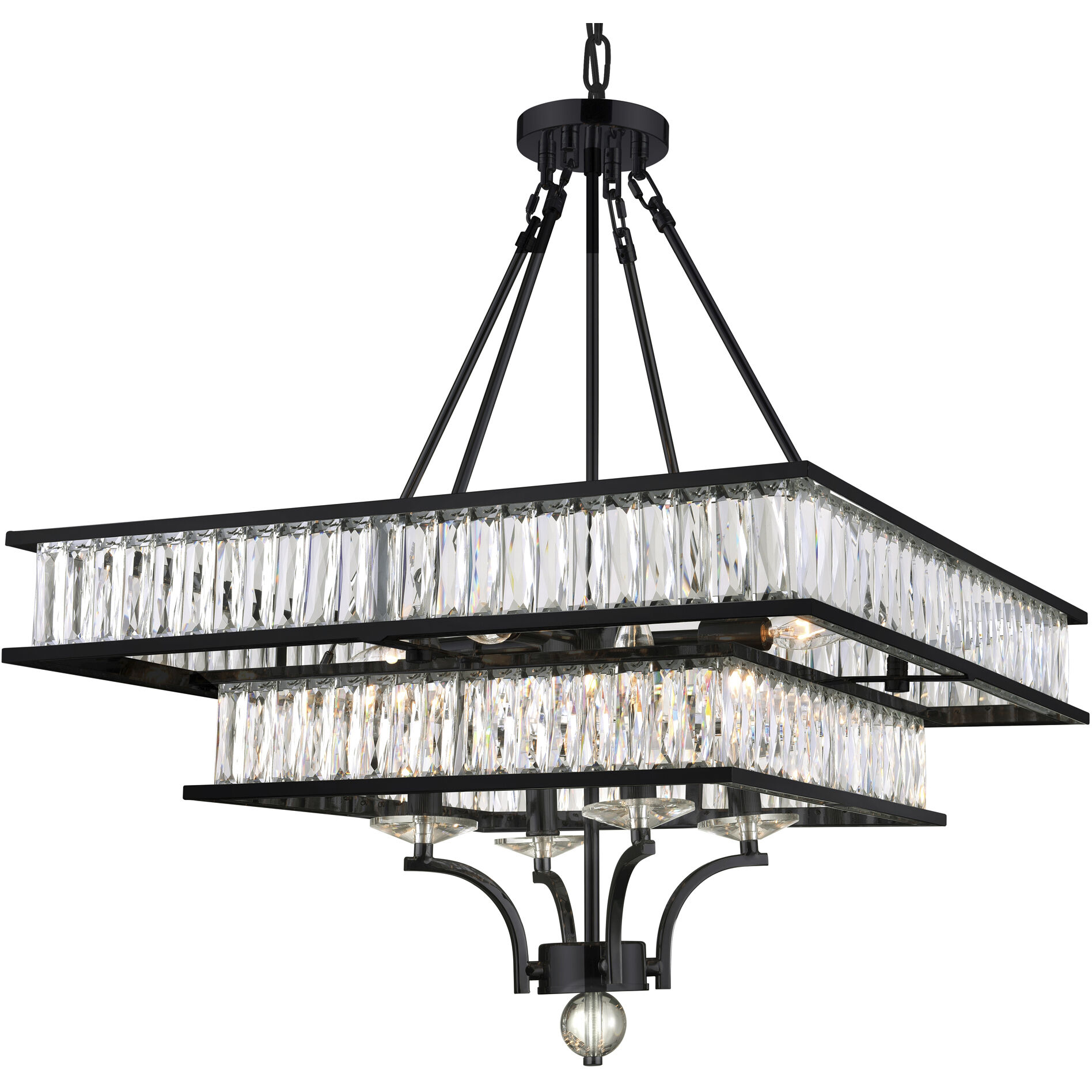 Shalia 8 Light 23 inch Black Chandelier Ceiling Light