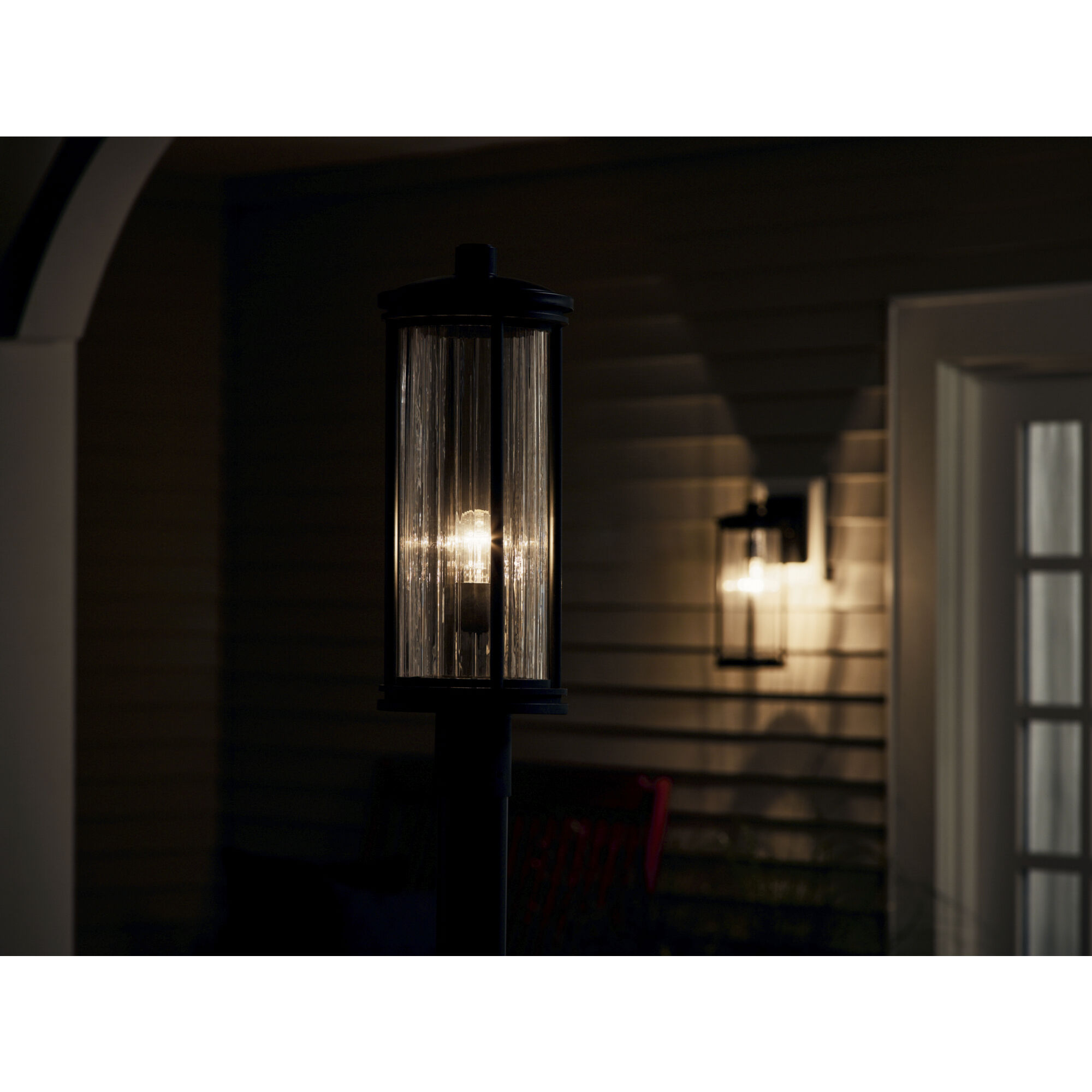 Barras 1 Light 23 inch Black Outdoor Post Lantern