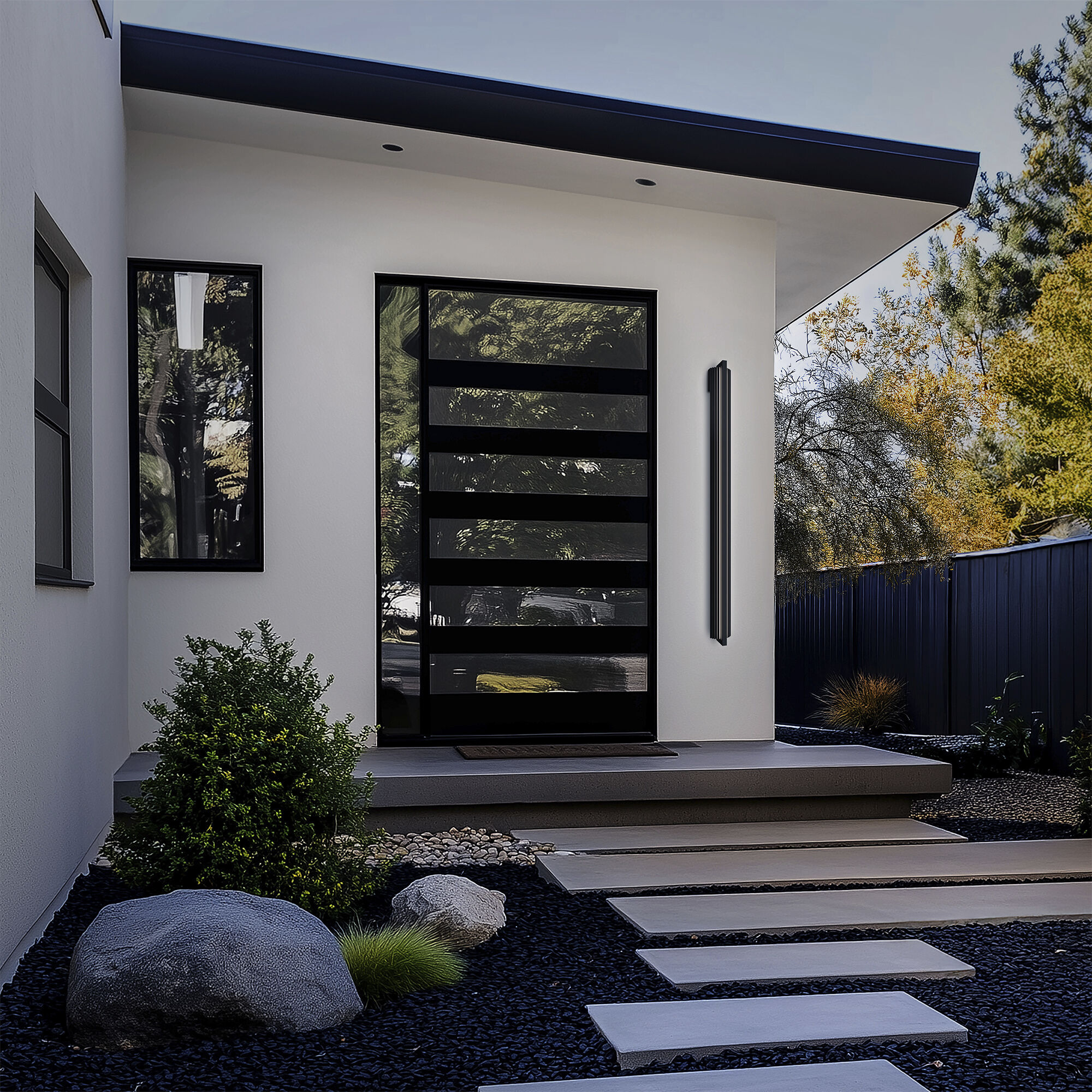 Krimp LED 48 inch Black Outdoor Wall Lighting