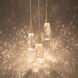 Beyond Hibiscus LED 12 inch Aged Brass Multi-Light Pendant Ceiling Light, Beyond