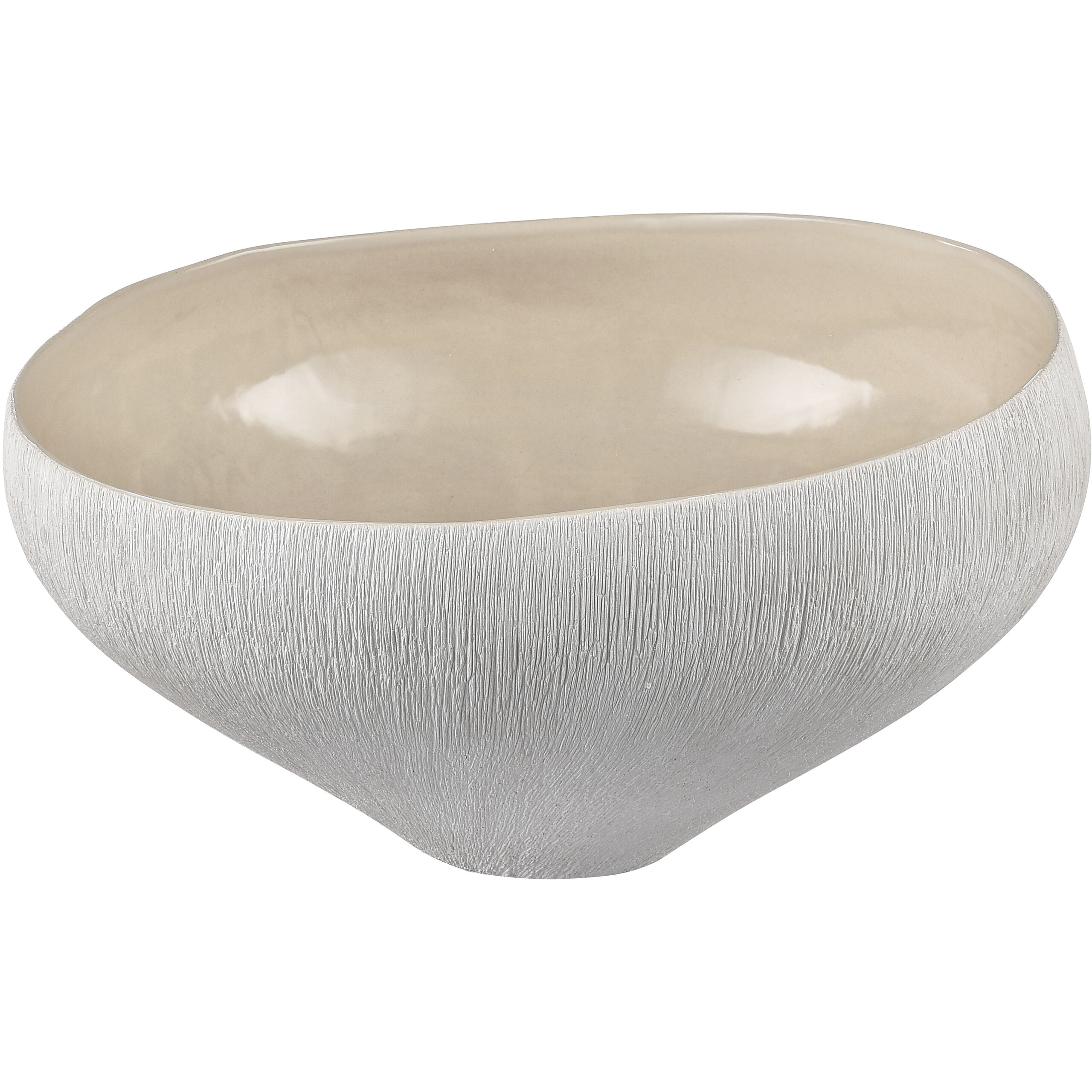 Greer 12 X 6.5 inch Bowl in Beige