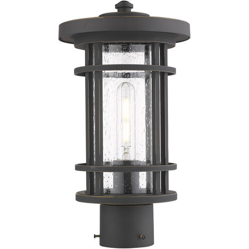 Jordan 1 Light 14.75 inch Oil Rubbed Bronze Outdoor Post Mount Fixture