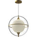 Aries LED 16 inch Brushed Gold Pendant Ceiling Light