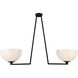 Jeanne 2 Light 13 inch Black Flush Mount Ceiling Light