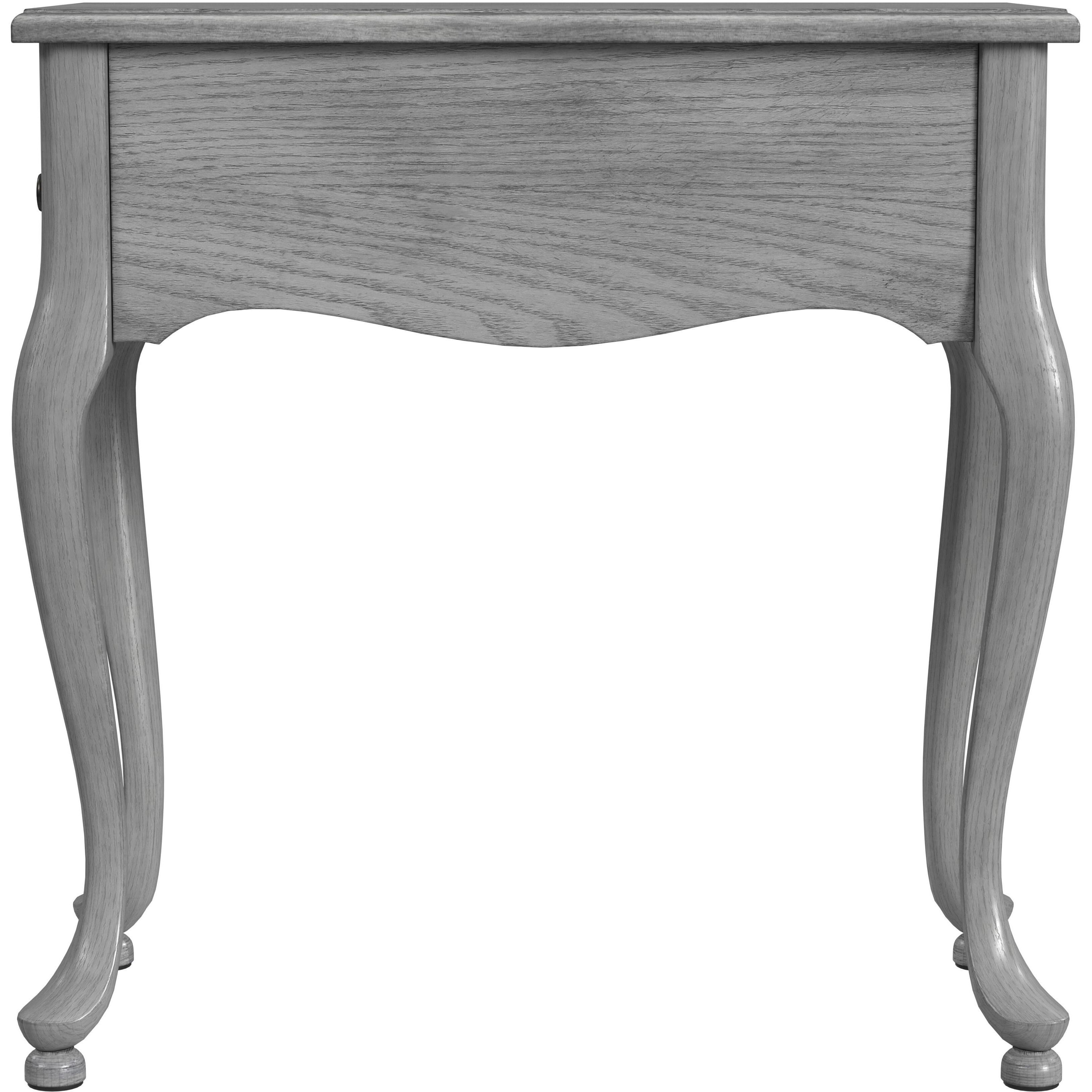 Croydon One Drawer with Pullout Side Table in Gray