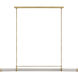 Avroko Alo LED 64 inch Polished Natural Brass Linear Chandelier Ceiling Light in 120V