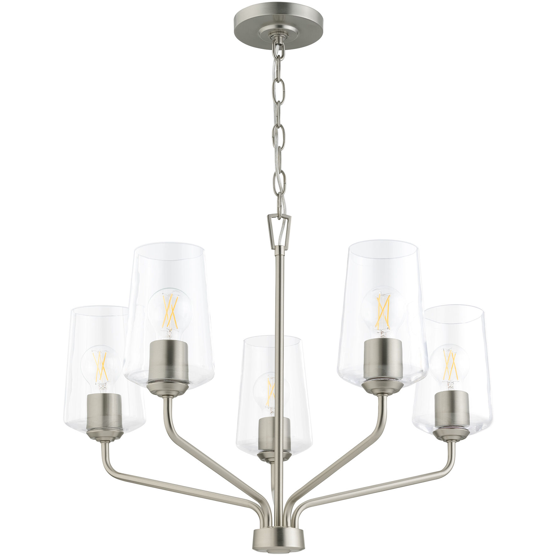 Celino 5 Light 26 inch Brushed Nickel Chandelier Ceiling Light