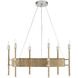 Monzie 6 Light 30.25 inch Contemporary Silver Leaf Chandelier Ceiling Light