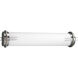 Linear Fluorescent Bath 2 Light 5.25 inch Brushed Nickel Bath Vanity Wall Light